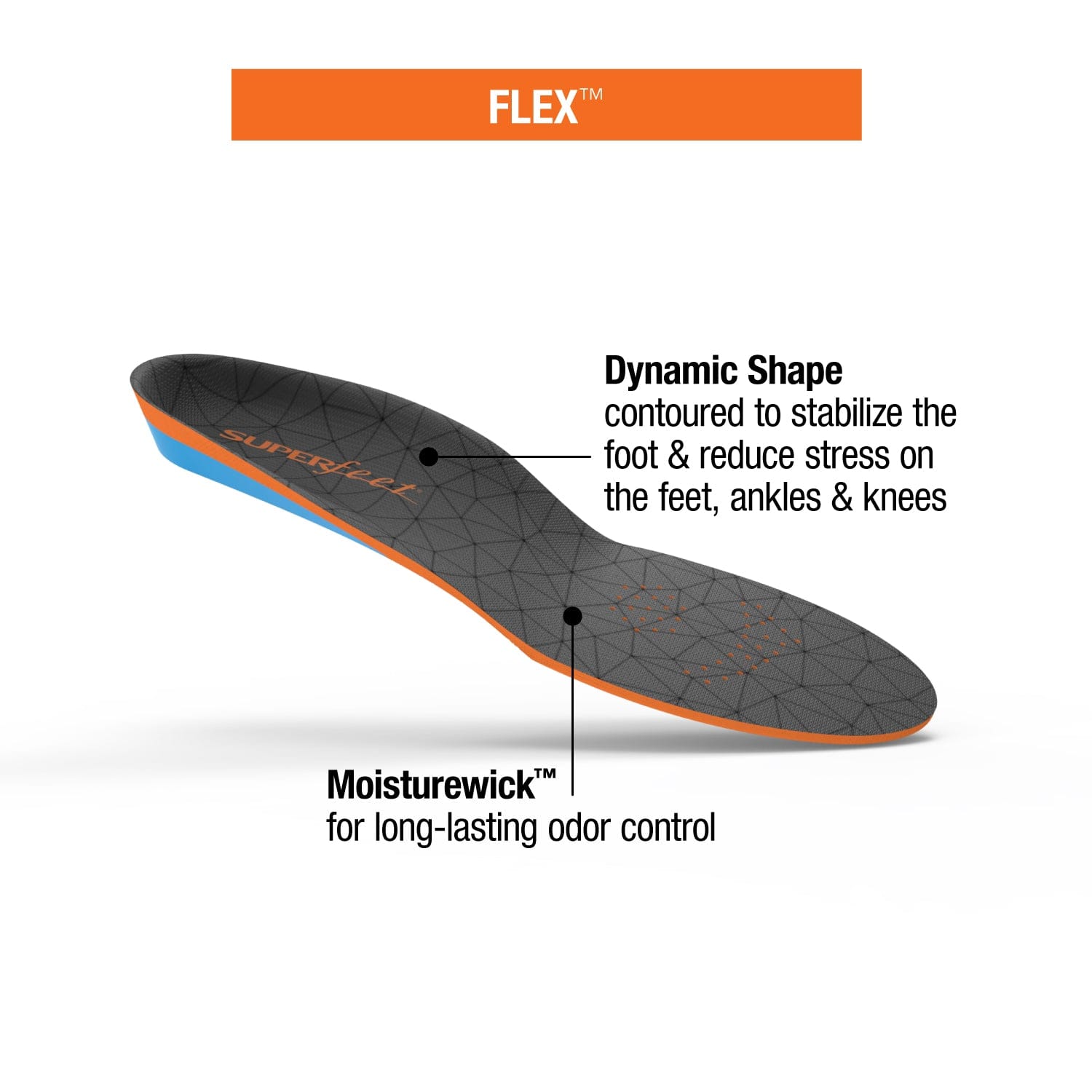 Superfeet - FLEX Athletic Comfort Insole (Orange) - Image 2