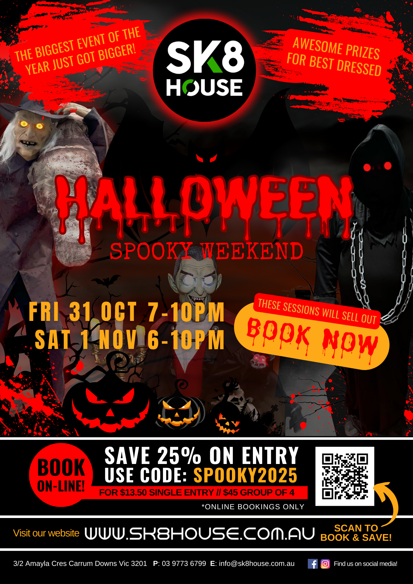 Sk8house-Halloween-spooky-weekend-skating-rink-carrum-downs-2025